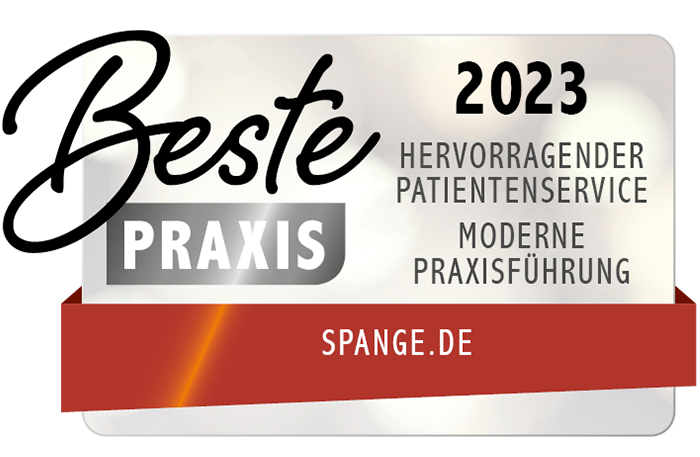 Beste Praxis Siegel 2023 - Spange.de